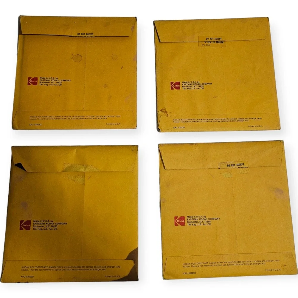 Lot of 4 Kodak‎ Polycontrast Acetate Filter PC 1.5/3/3.5/4